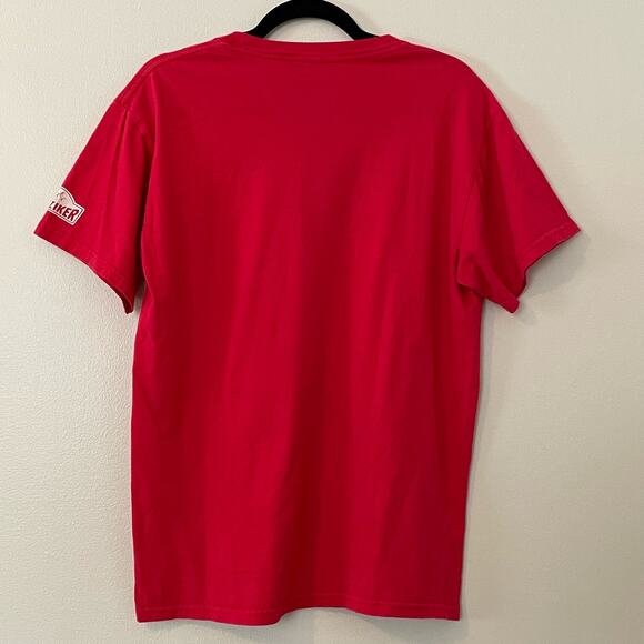 Hunziker Apparel Dino 206 Car Cotton Red Graphic T-Shirt Size Men's Medium - Picture 3 of 9